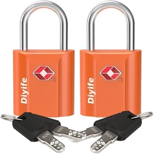 Gepäckschlösser Reiseschloss Sicherheitsschloss TSA- Orange 2 Stück - Bild 1 von 2