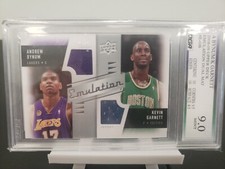 KJ: 2008-09 Upper Deck KEVIN GARNETT /ANDREW BYNUM Emulation Dual Mat DGA 9 MINT