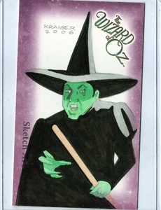 2006 Breygent The Wizard of Oz BIG ART SKETCH CARD Kraiger THE WICKED WITCH - Picture 1 of 2