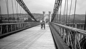 Portrait couple pont de la Caille Haute-Savoie- ancien négatif photo an.1937 - Picture 1 of 1