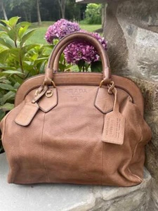 PRADA Cervo Deerskin Large Frame Satchel  (pu1300 - Picture 1 of 12