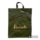 Vintage Harrods Bag Green Pvc Ulster Shopping Classic Tote Gold Iconic