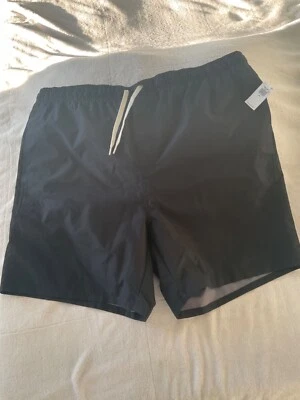 Old Navy Solid Swim Trunks Suit Built-in Briefs Black Men’s Size XXL NEW - Image 1 of 3