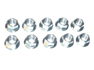 M6 Titanium Hex Flanged Nut small flange + hex  No Rust Light weight Grade 5 - Picture 1 of 12