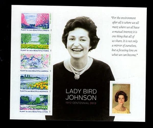 EE. UU. SCOTT #4716 LADY BIRD JOHNSON - EMBELLECIMIENTO DE AMÉRICA - HOJA MNH - Imagen 1 de 1