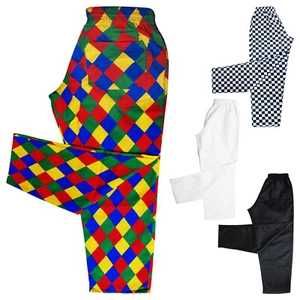 Pantalones de chef / pantalones de chefs uniformes pantalones blancos - negros - arlequín - ajedrez - Imagen 1 de 15