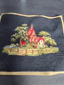 Immagine ago completata di chiesa e alberi senza cornice 11x12 - Foto 1 di 4