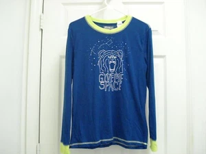 Eddie Bauer Kids Pajama Set SHIRT ONLY Size XL Give Me Space Blue - Picture 1 of 7
