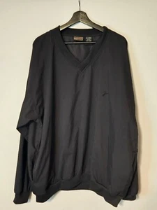 Vintage Men's Jantzen Sport Golf Pullover Windbreaker XLT Black - Picture 1 of 7