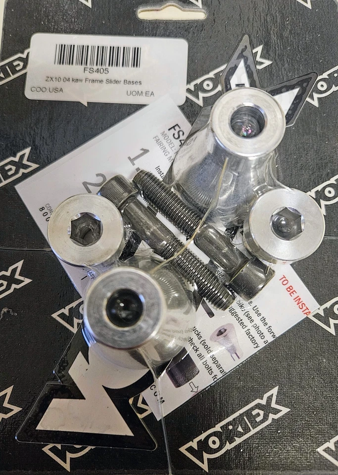 Bases deslizantes de marco de aluminio Kawasaki ZX10R Vortex 2004-2005 solamente - FS405 Foto 1 de 1