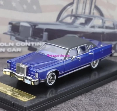 Coche de metal fundido a presión modelo Lincoln Continental Town 1979 azul Sunstar 1:64  Foto 1 de 4