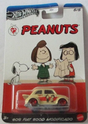 2025 HOT WHEELS СЕРЕБРЯНАЯ СЕРИЯ PEANUTS 60-Е FIAT 500D MODIFICADO - Изображение 1 из 2