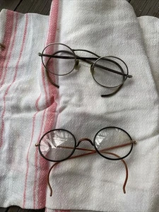 PAR DE GAFAS REDONDAS VINTAGE AÑOS 20 ART DECO LLENAS DE ORO Kenilworth - Imagen 1 de 19