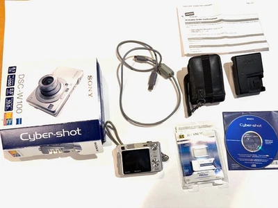 Sony Cyber-shot DSC-W100 8.1MP Digital Camera - Silver    Free Shipping - Image 1 of 4