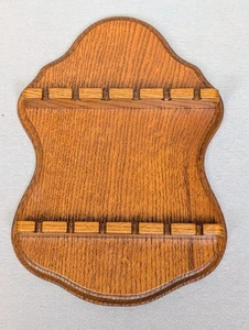 12 Fächer Souvenir Sammler Löffel Display Northshore Holzprodukte massive Eiche - Bild 1 von 6