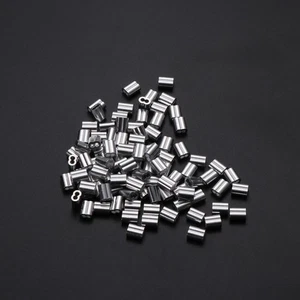 100 piezas Cuerda de alambre y cable Aluminio Prensado Lazo Manguito Cuerda de acero Junta - Imagen 1 de 11