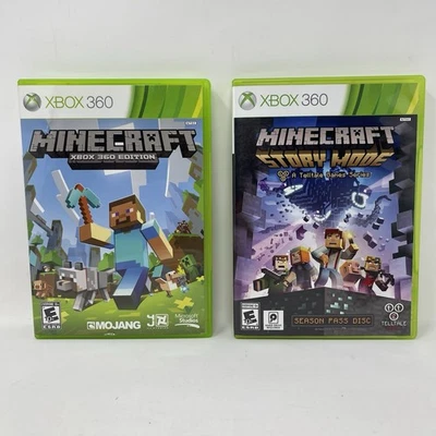 Lot Minecraft & Minecraft Story Mode Season Pass (Episode 1-5) Xbox 360 - Tested - Image 1 of 4