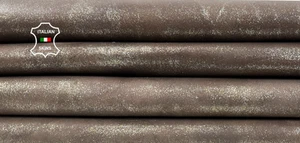TAUPE SHIMMER PEARLISED DISTRESSED Goatskin Leather 2 skins 5+sqf 1.0mm #C5877 - Picture 1 of 7