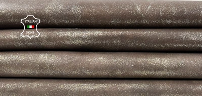 TAUPE SHIMMER PEARLISED DISTRESSED Goatskin Leather 2 skins 5+sqf 1.0mm #C5877 - Image 1 of 4