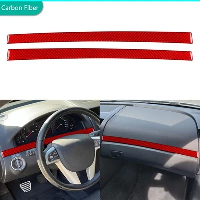 Console central de fibra de carbono vermelho painel painel tampa acabamento para Pontiac G8 08-09 - Imagem 1 de 4