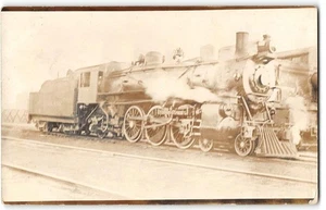 RPPC Rock Island Railroad TRAIN Real Photo Illinois 1910s Rare Antique Postcard - Picture 1 of 2