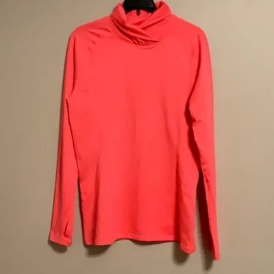 Layer8 performance Qwick-dry high neck coral fleece lined 80s Fluorescent L - Image 1 of 4