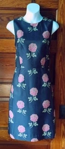 NWT J. Crew Sheath Dress in Floral Jacquard Blue/Pink Size 6 - Picture 1 of 9