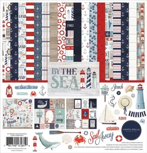 Carta Bella POR EL MAR 12x12 Kit Colección Libro de Recortes Diario Náutico Costero - Imagen 1 de 9
