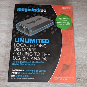 Magic Jack Go VOIP Device - Complete in Box - Excellent Condition - Picture 1 of 3