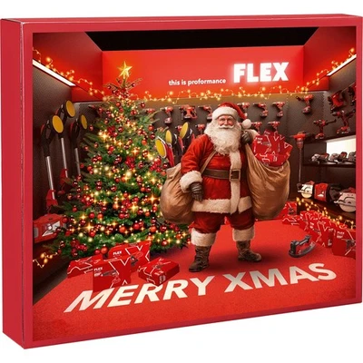 Flex Adventskalender 2025 mit Akku-Schraubendreher SD 7-320 4 + Taschenlampe