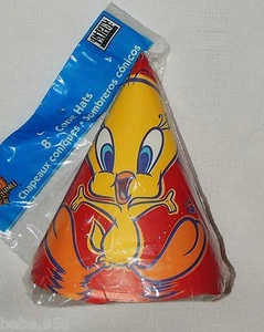 LOONEY TUNES TRENDY TWEETY  8- PARTY HATS    PARTY SUPPLIES - Picture 1 of 1