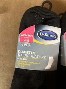 WOMEN'S SIZE 4-10 DR. SCHOLL'S DIABETES & CIRCULATORY LOW CUT SOCKS 12 PACK S13 - Picture 1 of 2