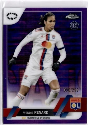 Wendie Renard 2022-23 Topps Chrome Women's Purple Refractor #91 Lyon #056/299 - Image 1 of 2