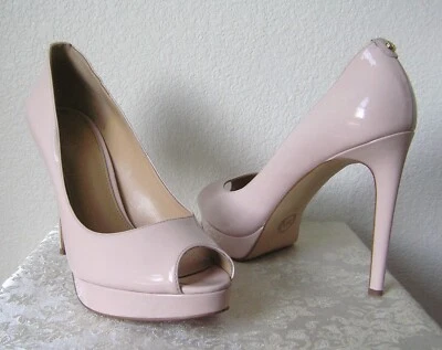 Michael Kors - Peep Toe Zapatos de salón Plataforma Rosa Claro Patente 8M Foto 1 de 4