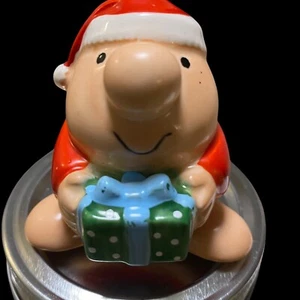 1983 Ziggy Santa Claus with Gift Ceramic Christmas Ornament American Greetings - Picture 1 of 11