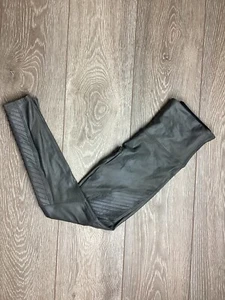 Spanx Damen Kunstleder Medium Leggings anthrazit grau Hose Unterteil Stretch - Bild 1 von 5