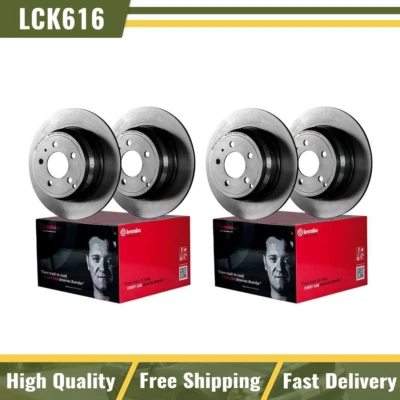 Rotores de freio dianteiros traseiros Brembo revestidos OE para 2003 2004 2005-2010 Porsche Cayenne - Imagem 1 de 4