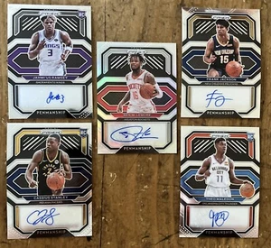 2020-21 Prizm Basketball 5 Card Lot of Autos. 3 RCs 1 Vet Silver + 1 Vet Base - Picture 1 of 2