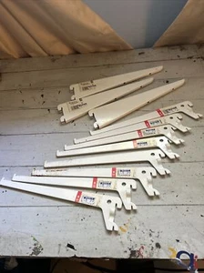 Retail shelf shelving bracket 10'' + 10.5 LOT white snug trak o'sullivan - Picture 1 of 7