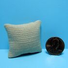 Dollhouse Miniature Ribbed Fabric Throw Pillow for Couch or Bed In Tan BB80004