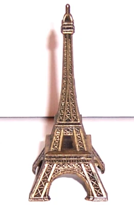 Miniature Eiffel Tower - Statue/Figurine - Collectible - Made in France 3" Tall - Image 1 of 3
