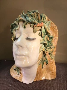 Deko Original Guss Porzellan Skulptur Kunst Lebensgröße Wandhänger - Bild 1 von 7