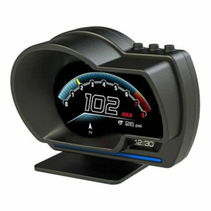 Smart Car OBD2 GPS Gauge HUD Head-Up Display On-board Computer Speedometer Alarm - Picture 1 of 11