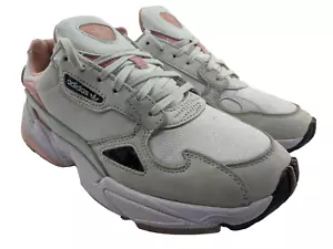 Adidas Falcon Running Shoes Women's Sneakers Size 8 Raw White / Trace Pink - Picture 1 of 16