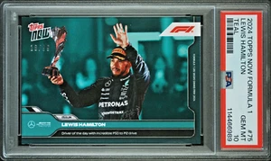 2024 Topps Now Formula 1 75 Lewis Hamilton With Incredible P10 to P2 Teal 18/99 - Picture 1 of 4
