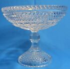 Vintage  Bavaria Footed Crystal Candy/Snack Bowl 8.5" Dia. 7" High Germany