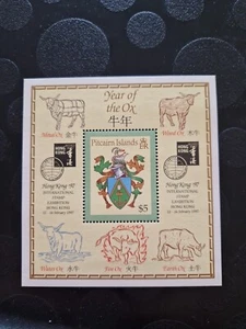 1997 Pitcairn Islands Mini Sheet Stamp Year Of The Ox - Picture 1 of 1