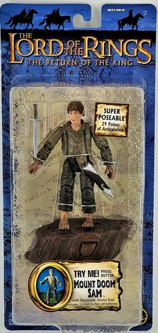 Lord Of The Rings Mount Doom Sam Super Poseable Electronic Sound Base ToyBiz MOC Cover
