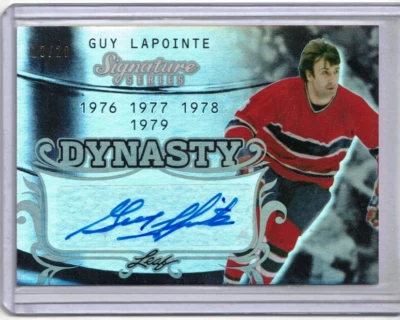 GUY LAPOINTE /15 ITG Leaf Signature Series Dynasty Auto Autograph GRAY #10/20 - Image 1 of 2