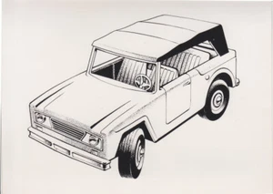 Matchbox / Lesney b & w press release picture for 18E Field Car 1968 - Picture 1 of 1